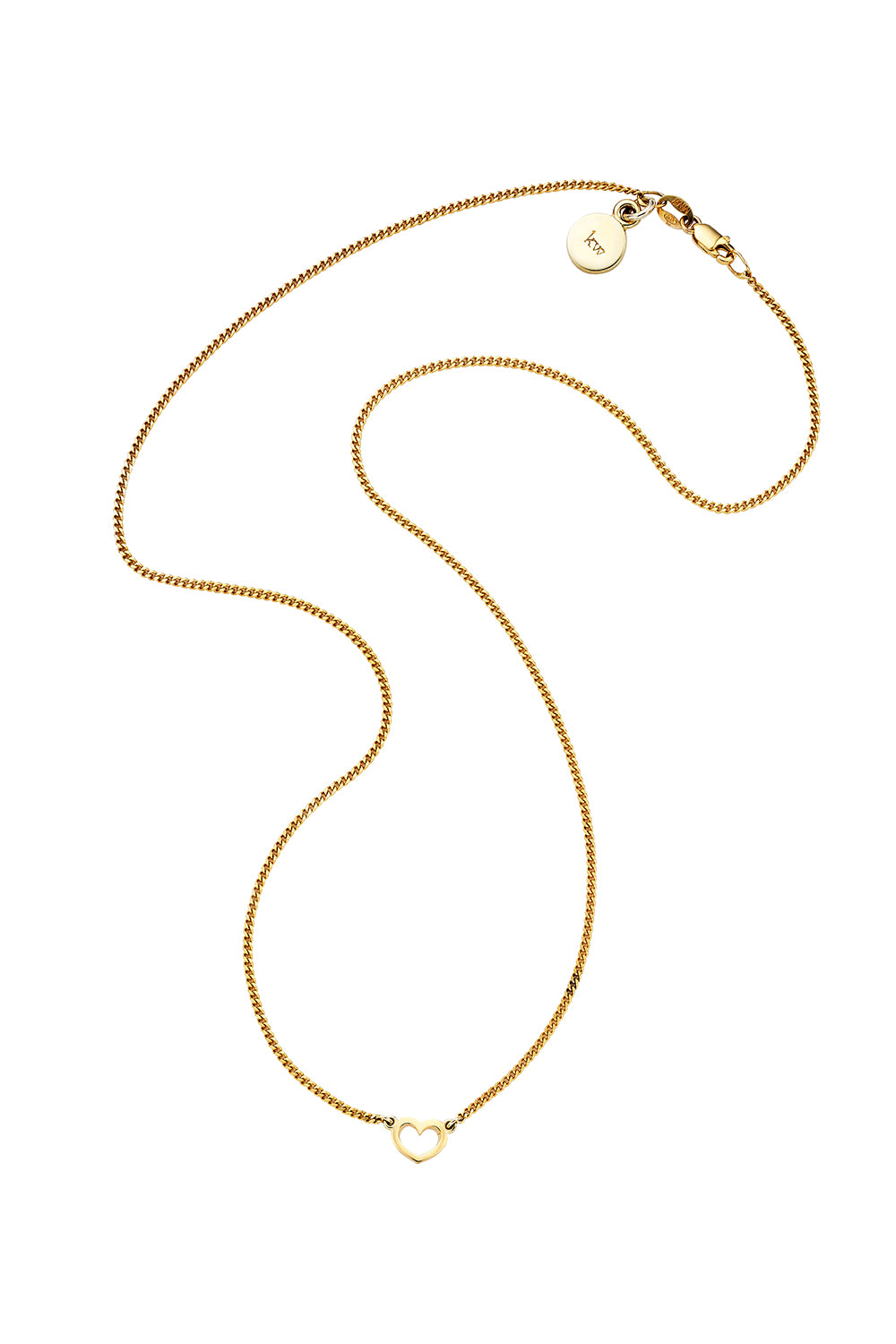 Mini Heart Necklace Gold