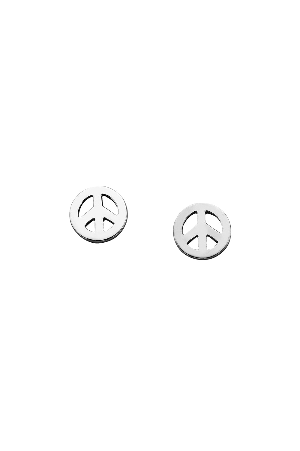 Mini Peace Studs Silver