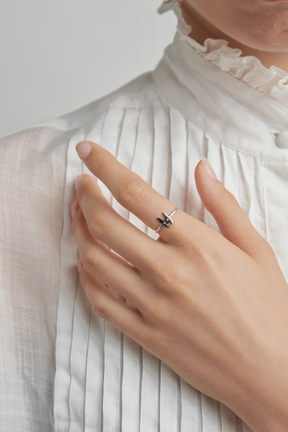 Mini Rabbit Ring Silver