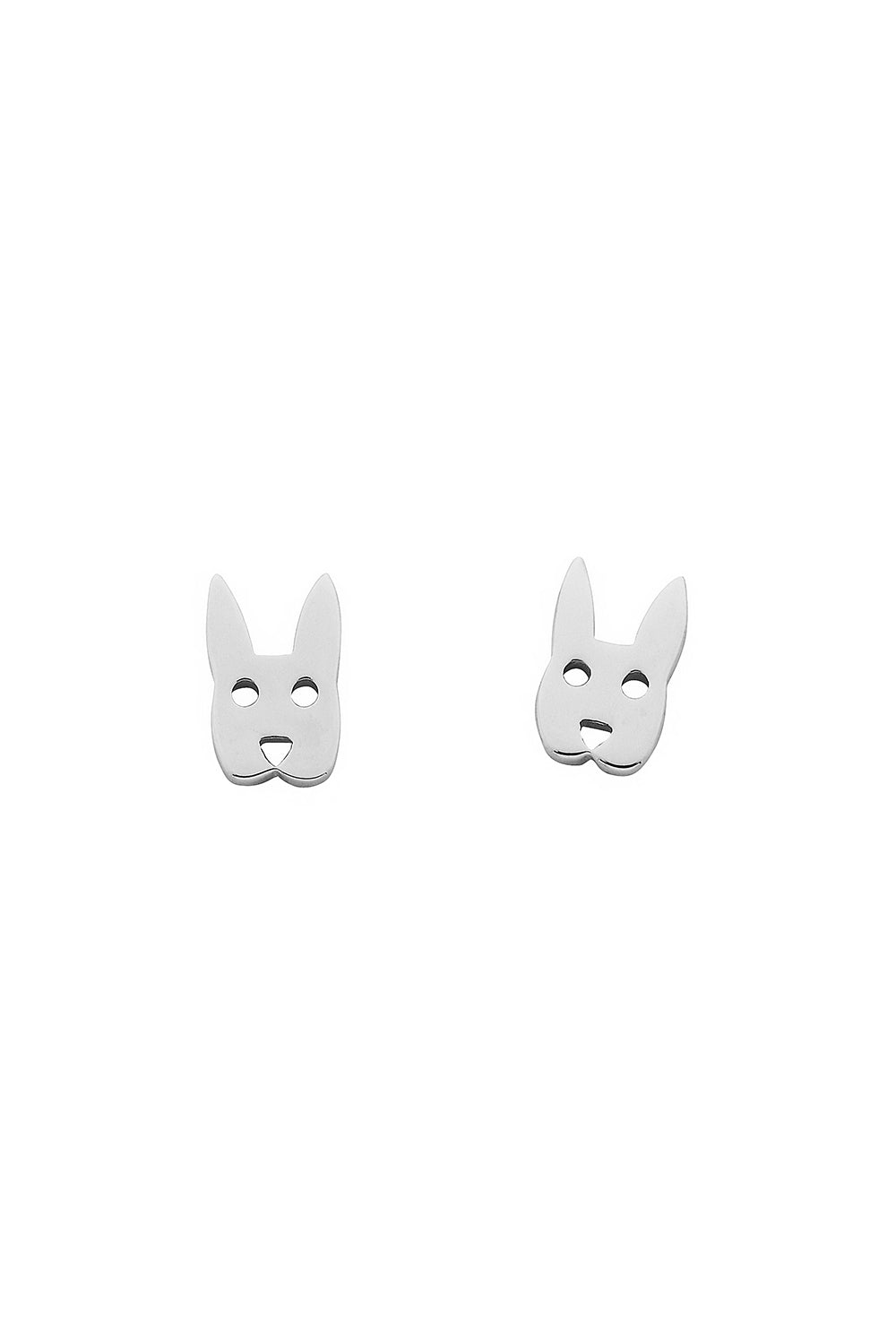 Mini Rabbit Studs Silver