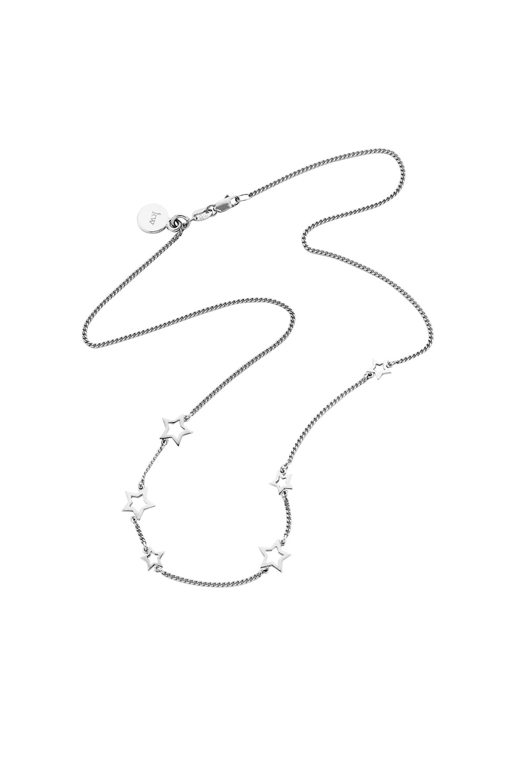 Mini Scattered Star Necklace Silver