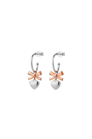 Mini Superlove Hoops Silver/Rose Gold