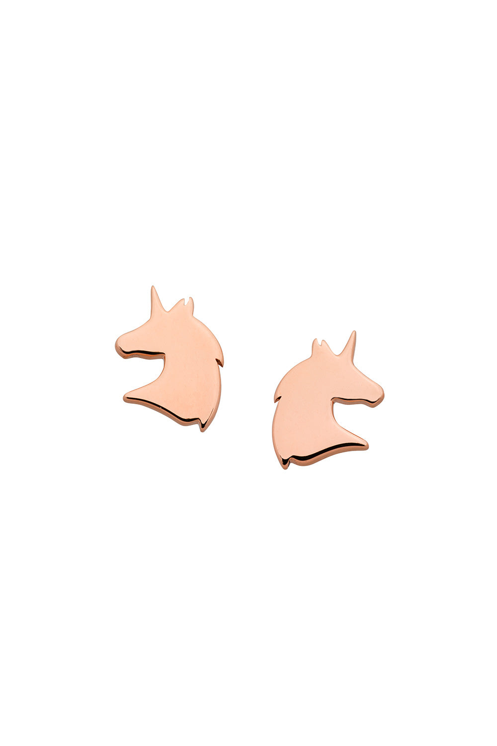 Mini Unicorn Studs Rose Gold