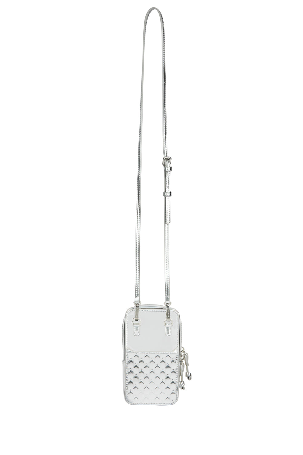 Monogram Mini Bag Silver Patent Leather