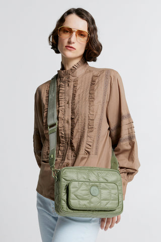 Monogram Quilted Large Camera Bag Sage