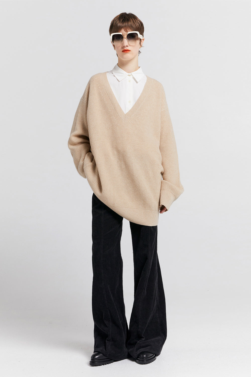 Naomi Oversized Cashmere Sweater Oat – Karen Walker