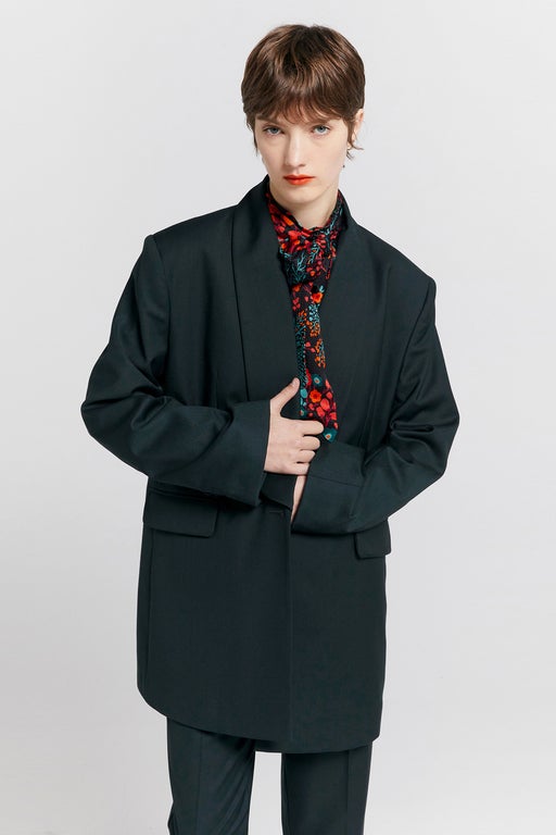 Oversized Dinner Jacket Dark Green