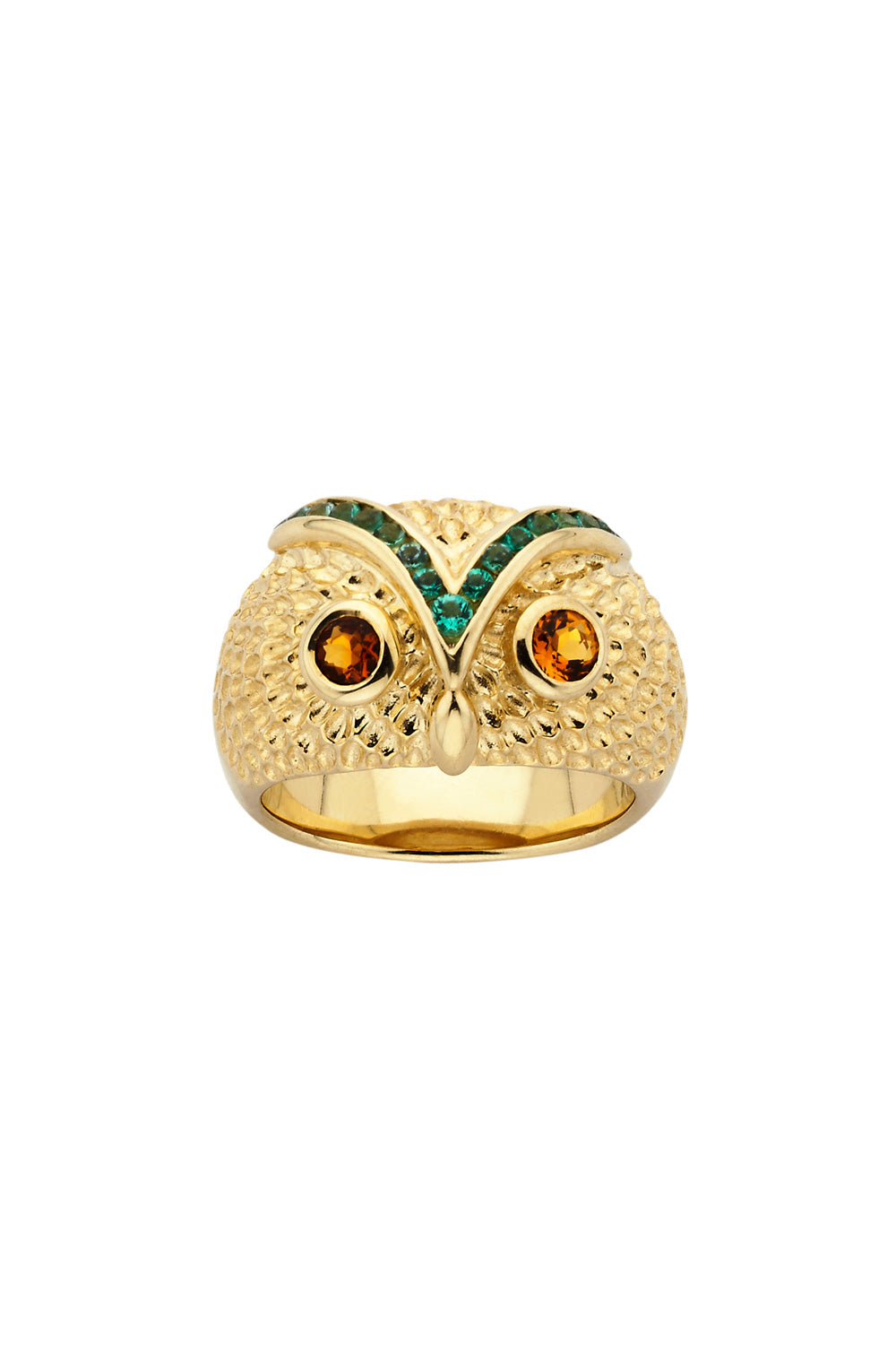 Owl Dome Ring Gold
