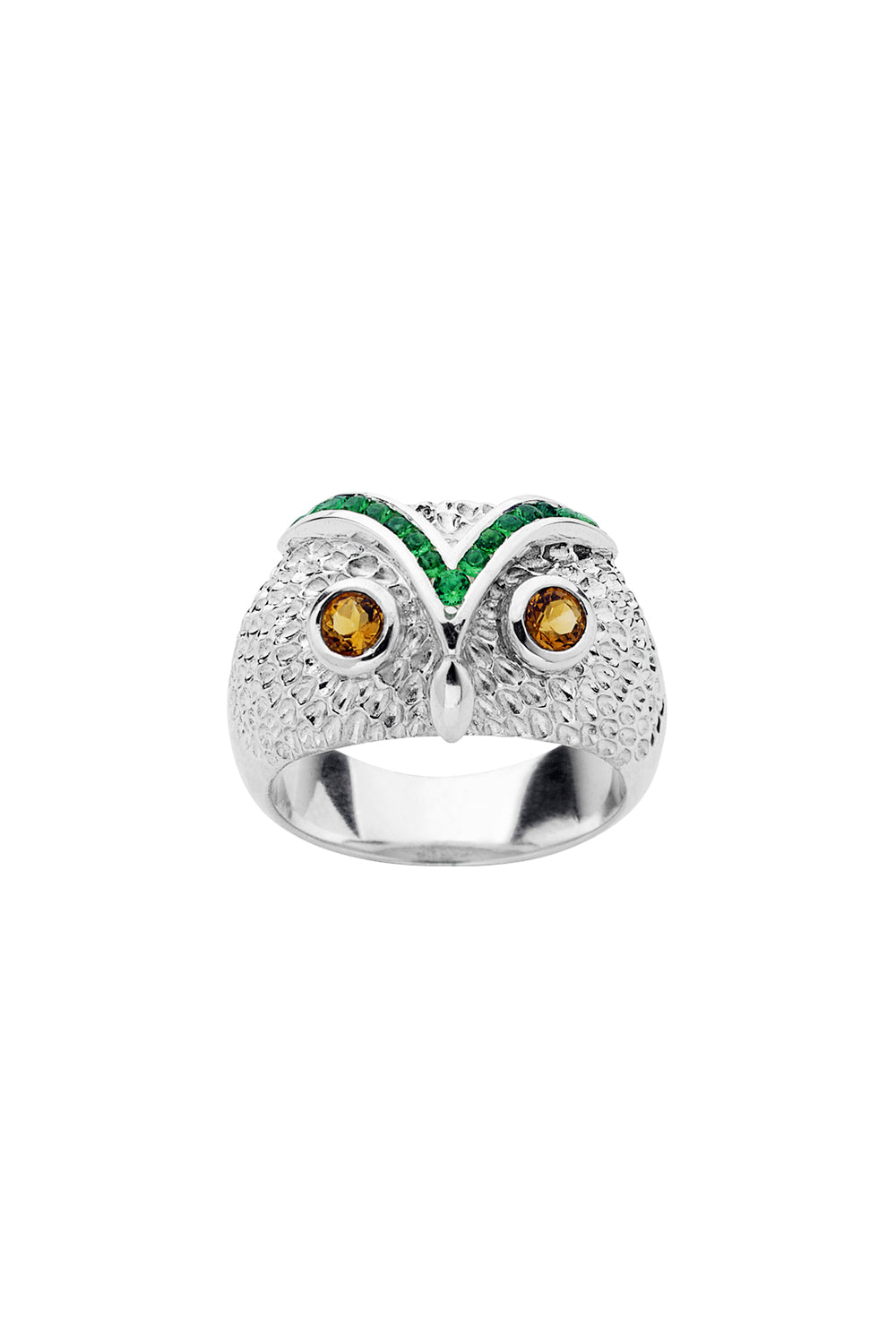 Owl Dome Ring Silver