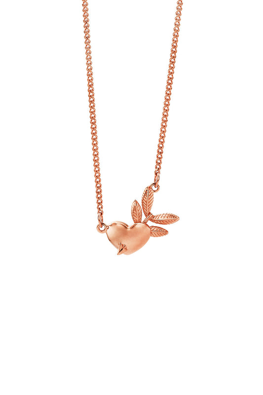 Pixie Heart Necklace Rose Gold