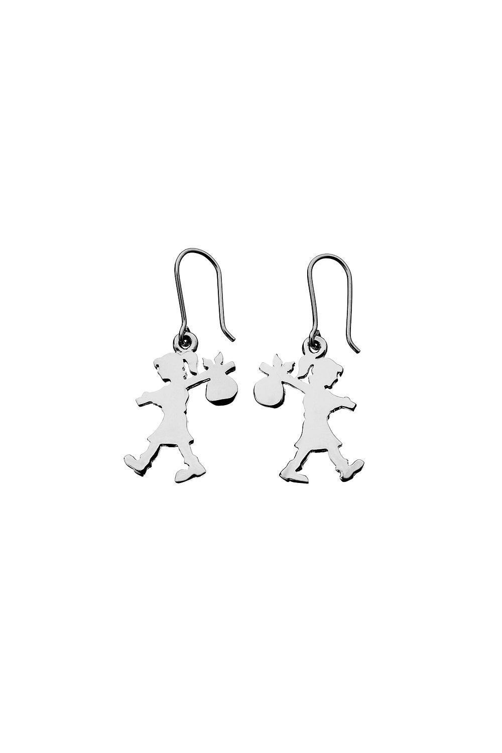 Runaway Girl Earrings Silver