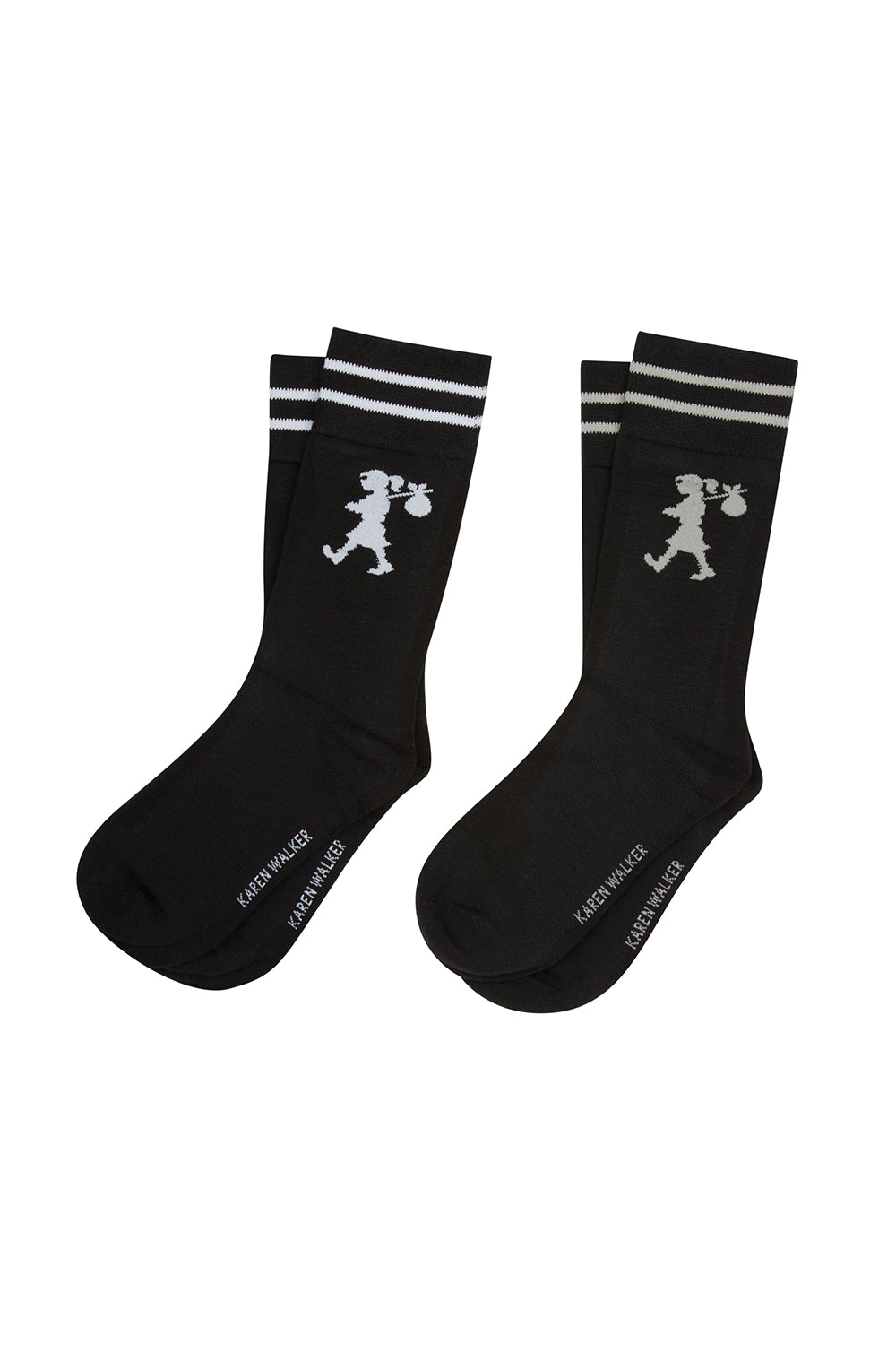 Runaway Girl Socks 2 Pack Black/Black
