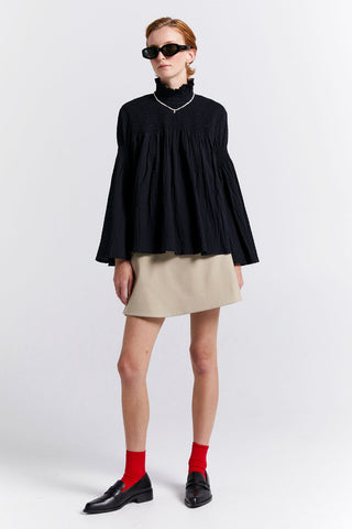 Suki Organic Cotton Top Black