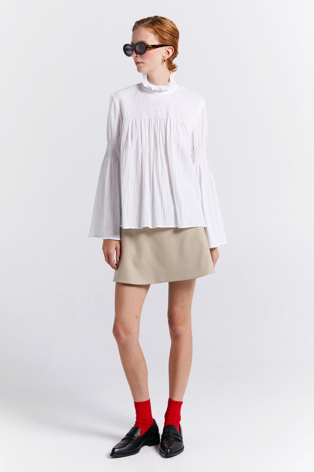 Suki Organic Cotton Top Off-White