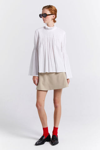 Suki Organic Cotton Top Off-White