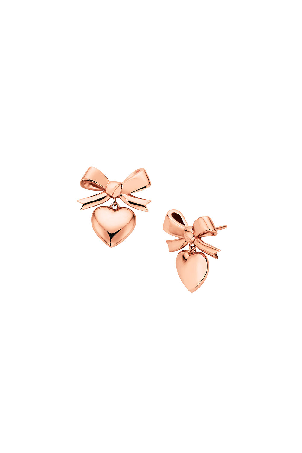 Superlove Bow Earrings Rose Gold