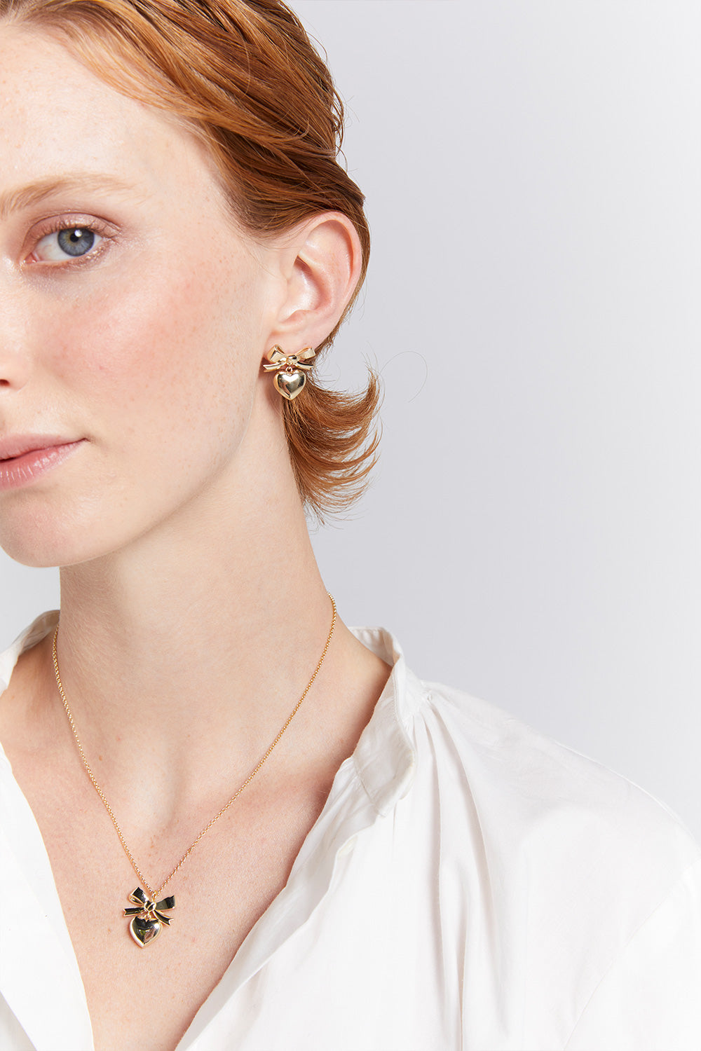 Superlove Bow Necklace Rose Gold