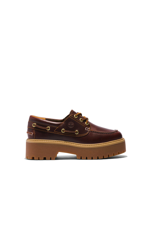 Stone Street 3-Eye Lug Boat Shoe Burgundy
