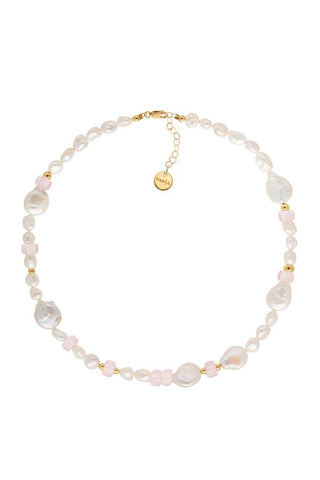 Pearl with Czech Glass Necklace