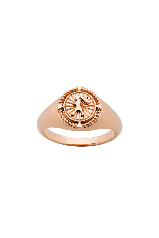 Voyager Signet Ring Rose Gold