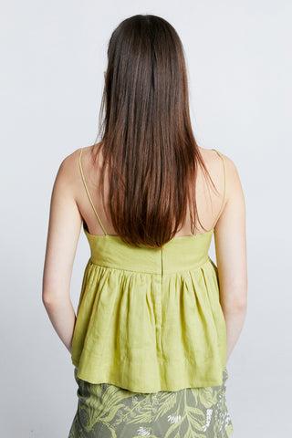 Zestful Top Washed Ramie Lime