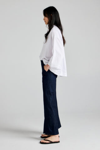 Stem Flare Trouser Blue Lagoon Wash