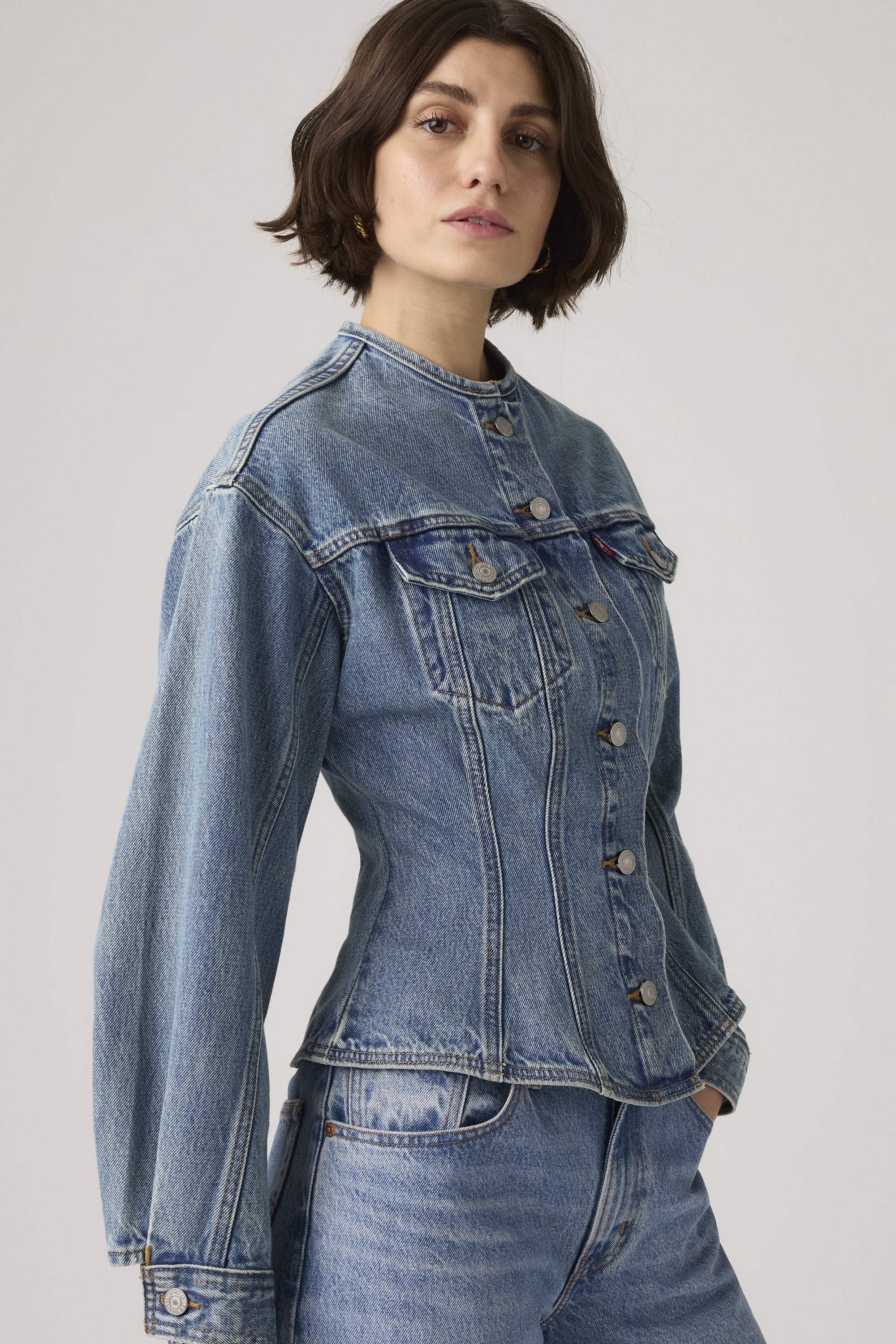 Sculpted Trucker Jacket Dolly Day – Karen Walker