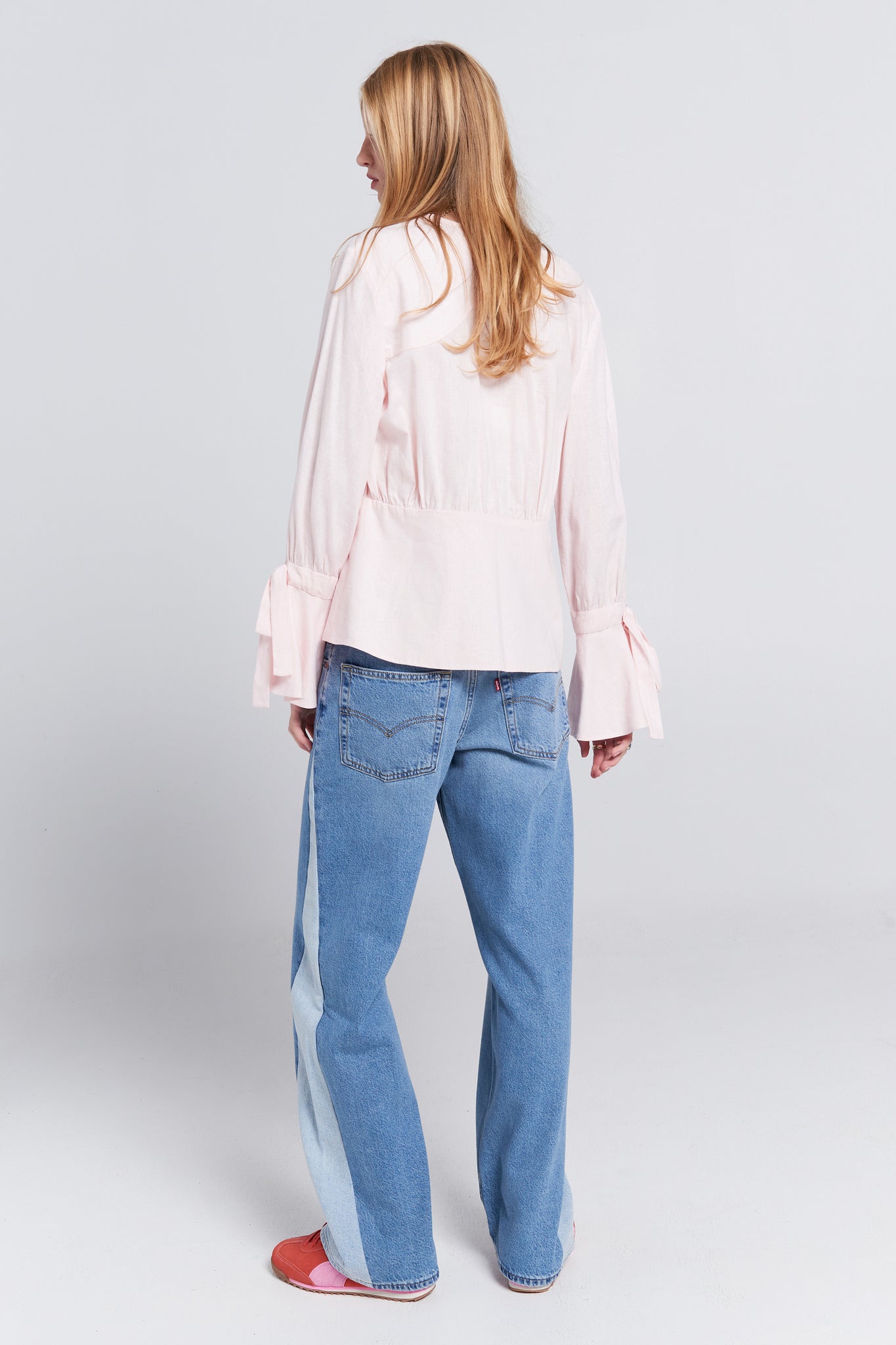 Baggy Dad Pieced Jeans Mixed Bag