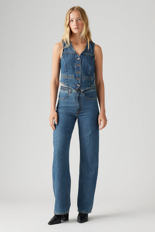 Ribcage Wide Leg Braided Jeans Big Yikes