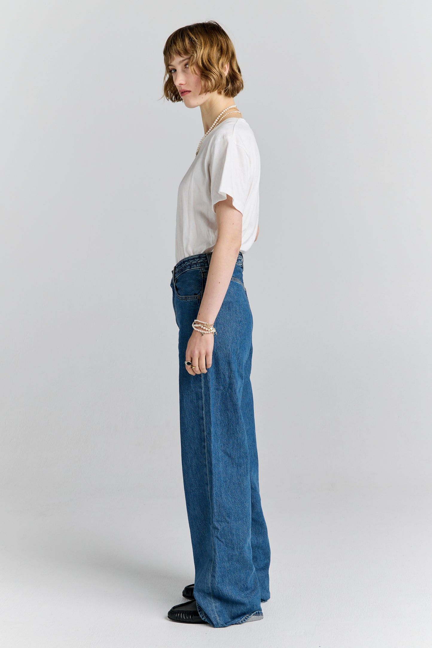 Ribcage Wide Leg Braided Jeans Big Yikes