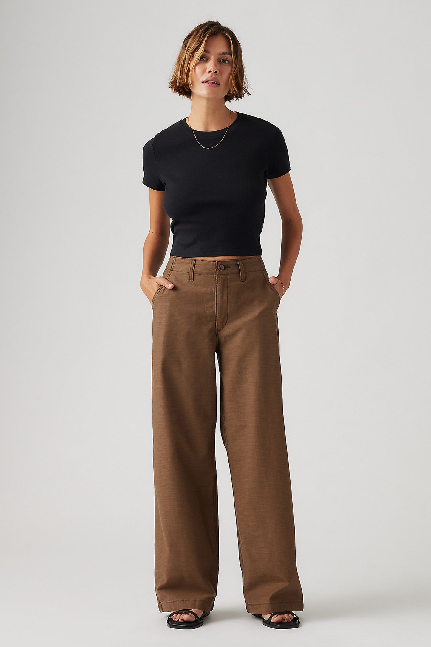 90s Straight Jeans Slubby Earth Red