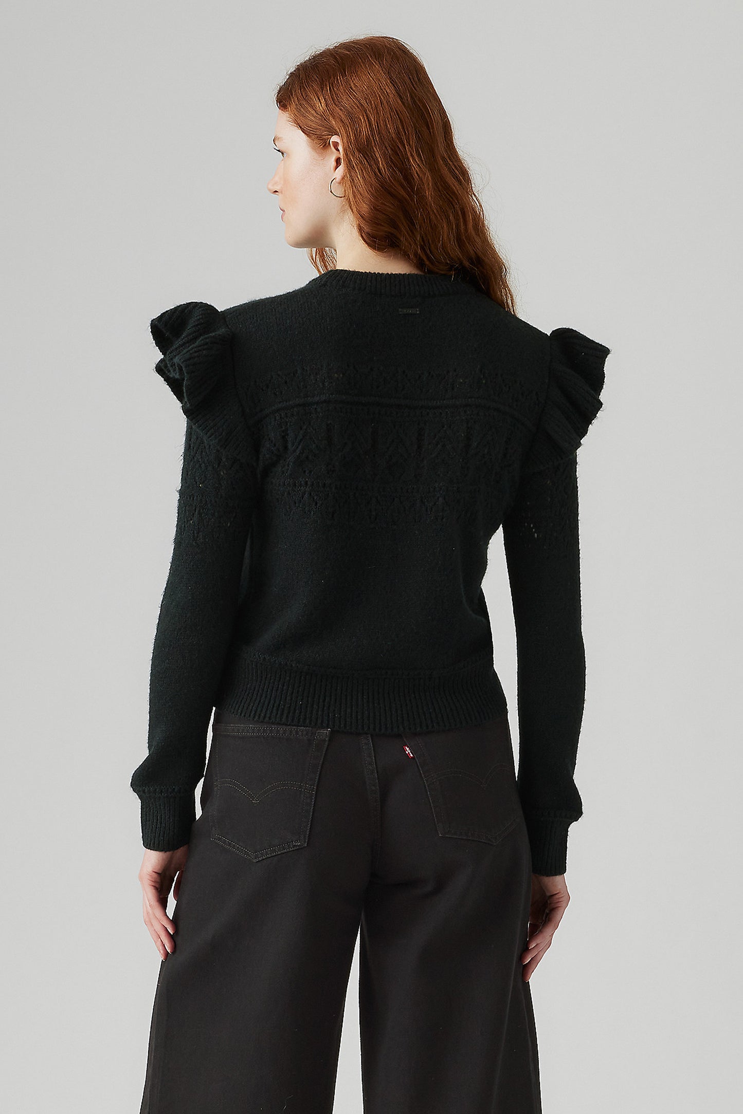 Shane Flutter Sleeve Pull-Over Anthracite Night