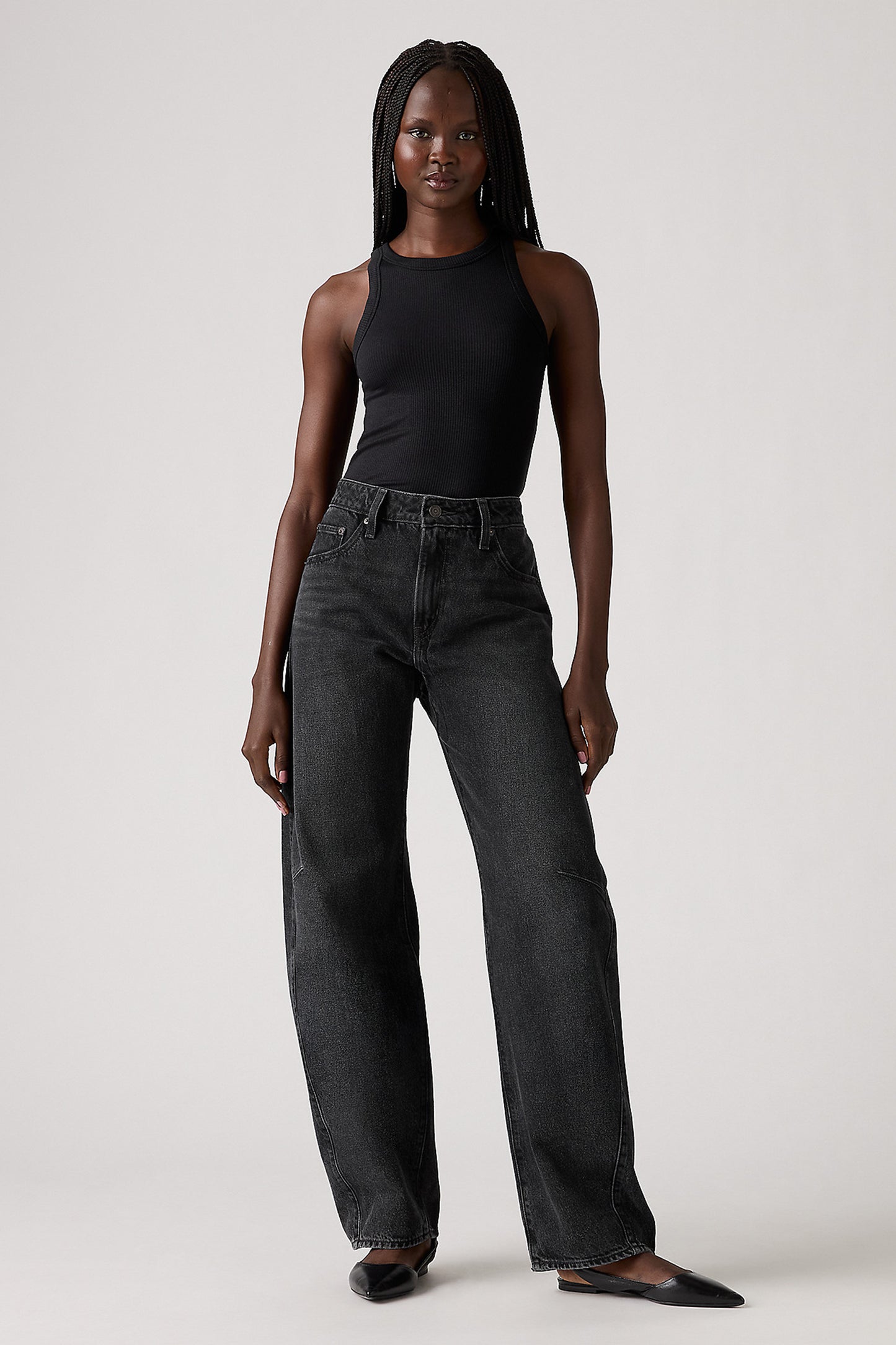 Baggy Dad Barrel Jeans Rebel Edge Barrel Black