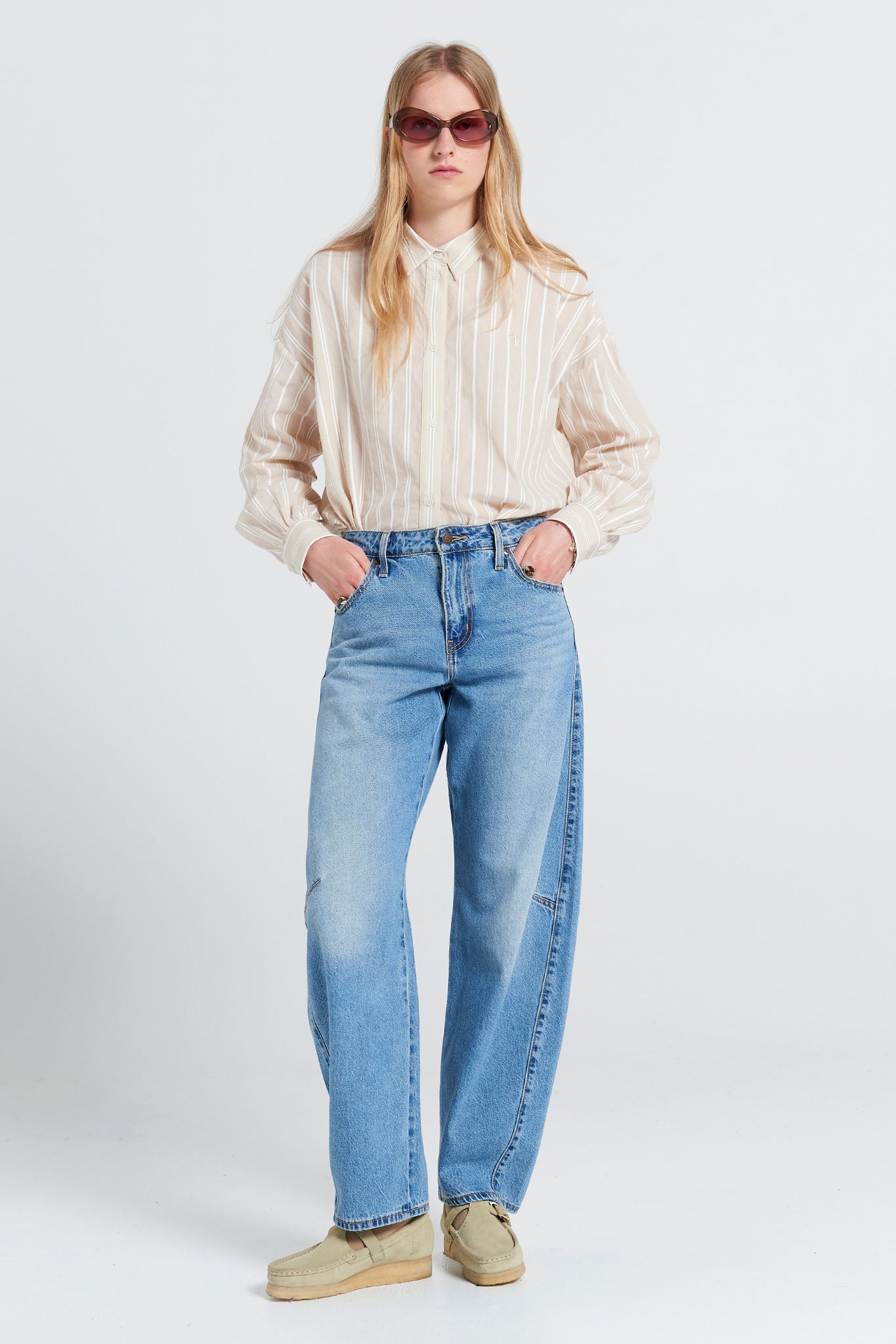 Baggy Dad Barrel Jeans Easy Days Barrel Blue
