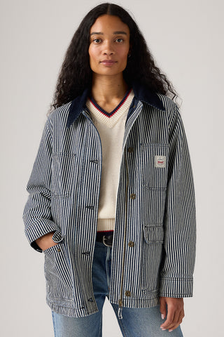 Bree Barn Stripe Jacket Indigo Stripe Indigo