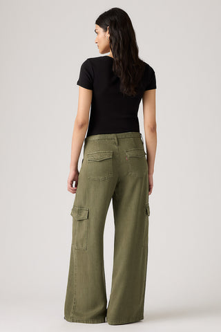 Baggy Dad Cargo Pants Drapey Ivy Green Gd