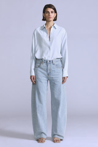 Blue Tab Drop Barrel Jeans Aqua Marine Moj