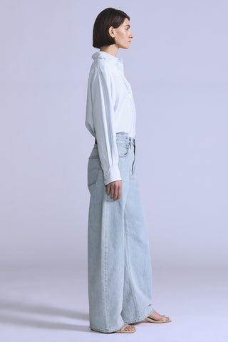 Blue Tab Drop Barrel Jeans Aqua Marine Moj