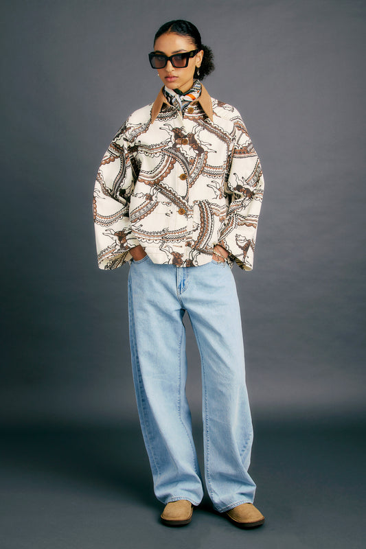 Blue Tab Drop Barrel Jeans Aqua Marine Moj