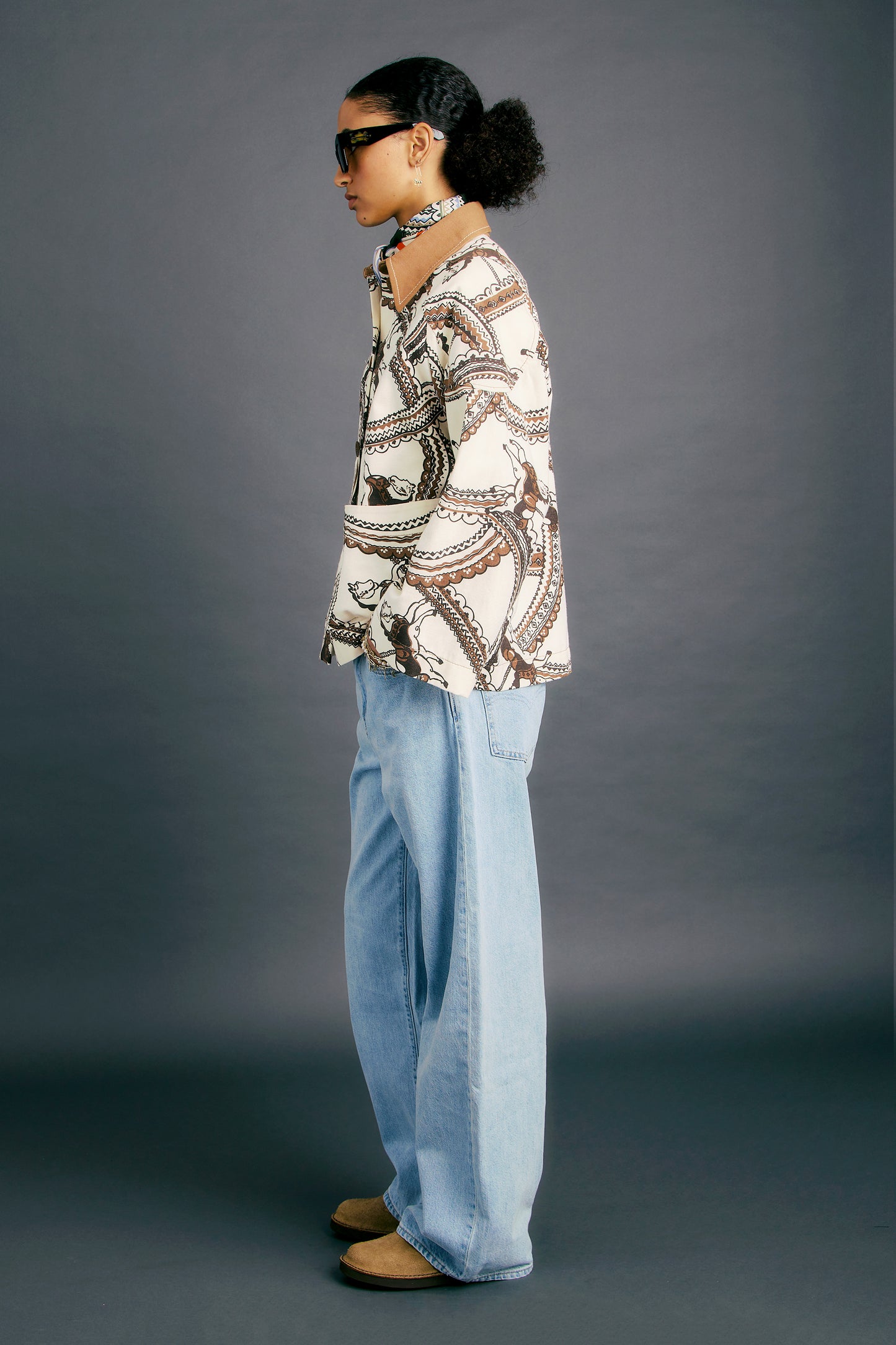 Blue Tab Drop Barrel Jeans Aqua Marine Moj