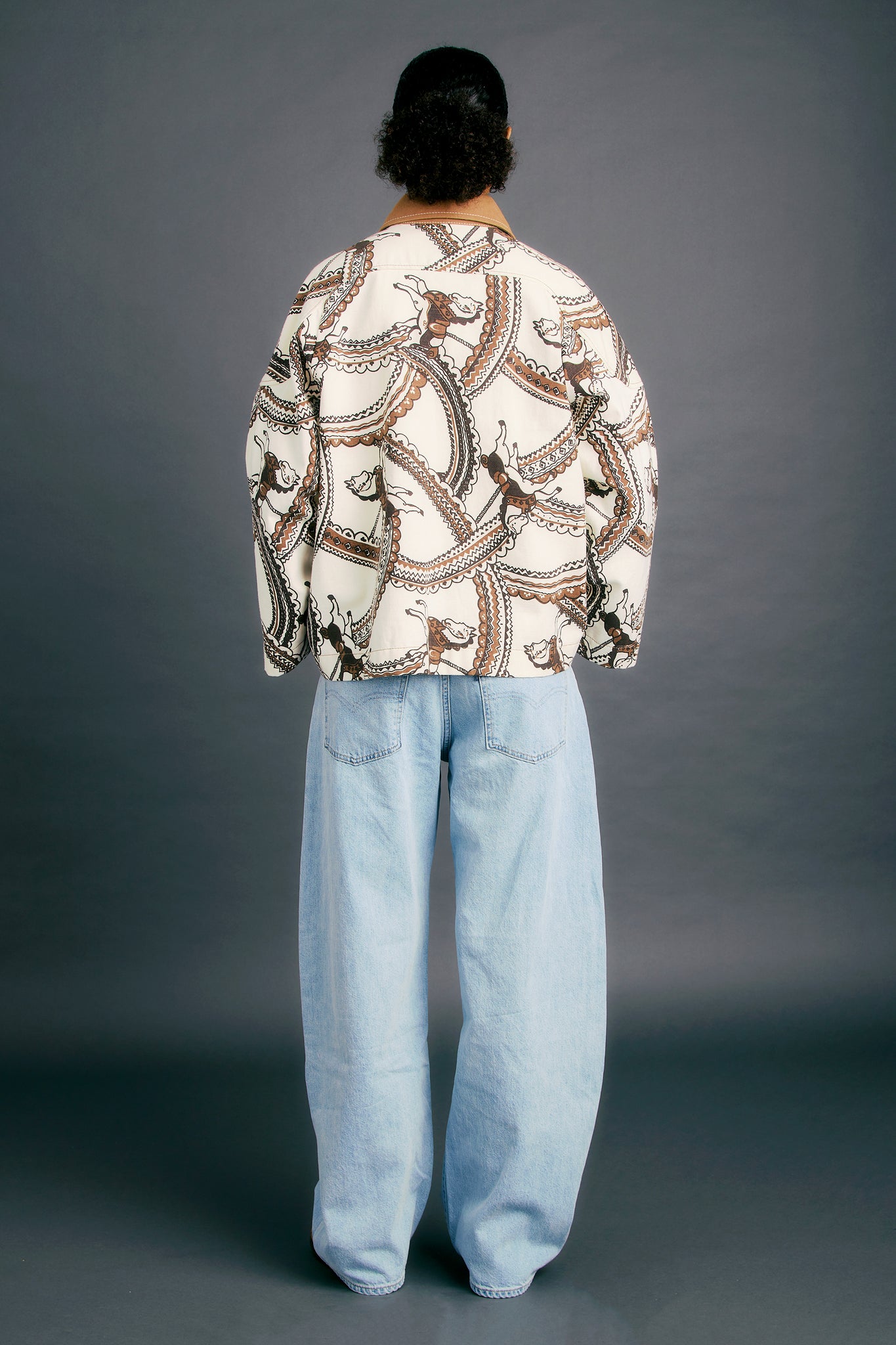 Blue Tab Drop Barrel Jeans Aqua Marine Moj