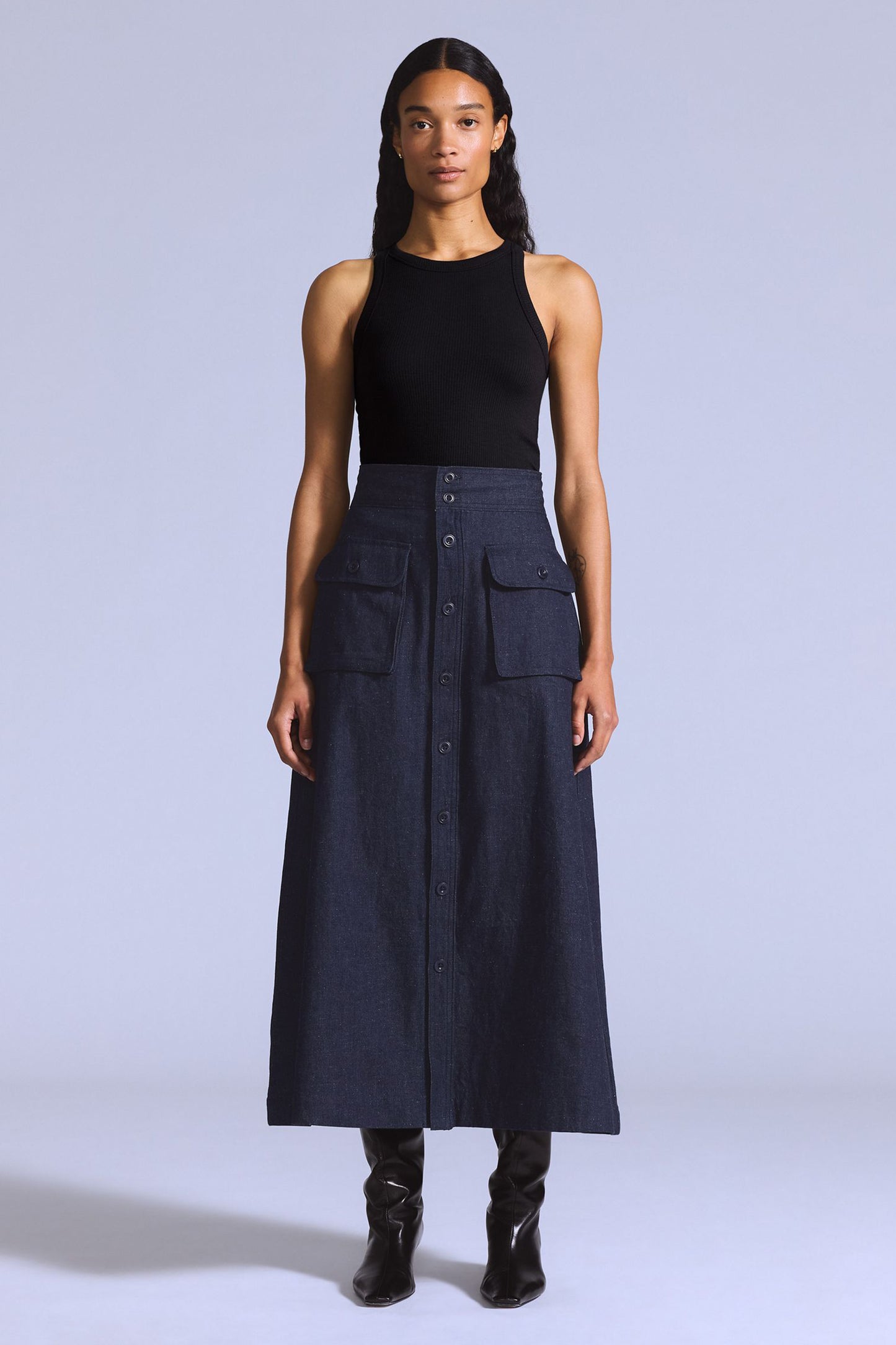 Blue Tab Mariner Skirt Nep Rinse Moj