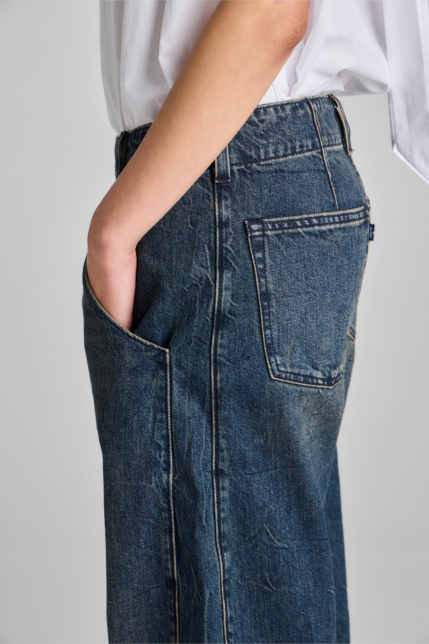 Blue Tab Moto Jeans Black Pearl