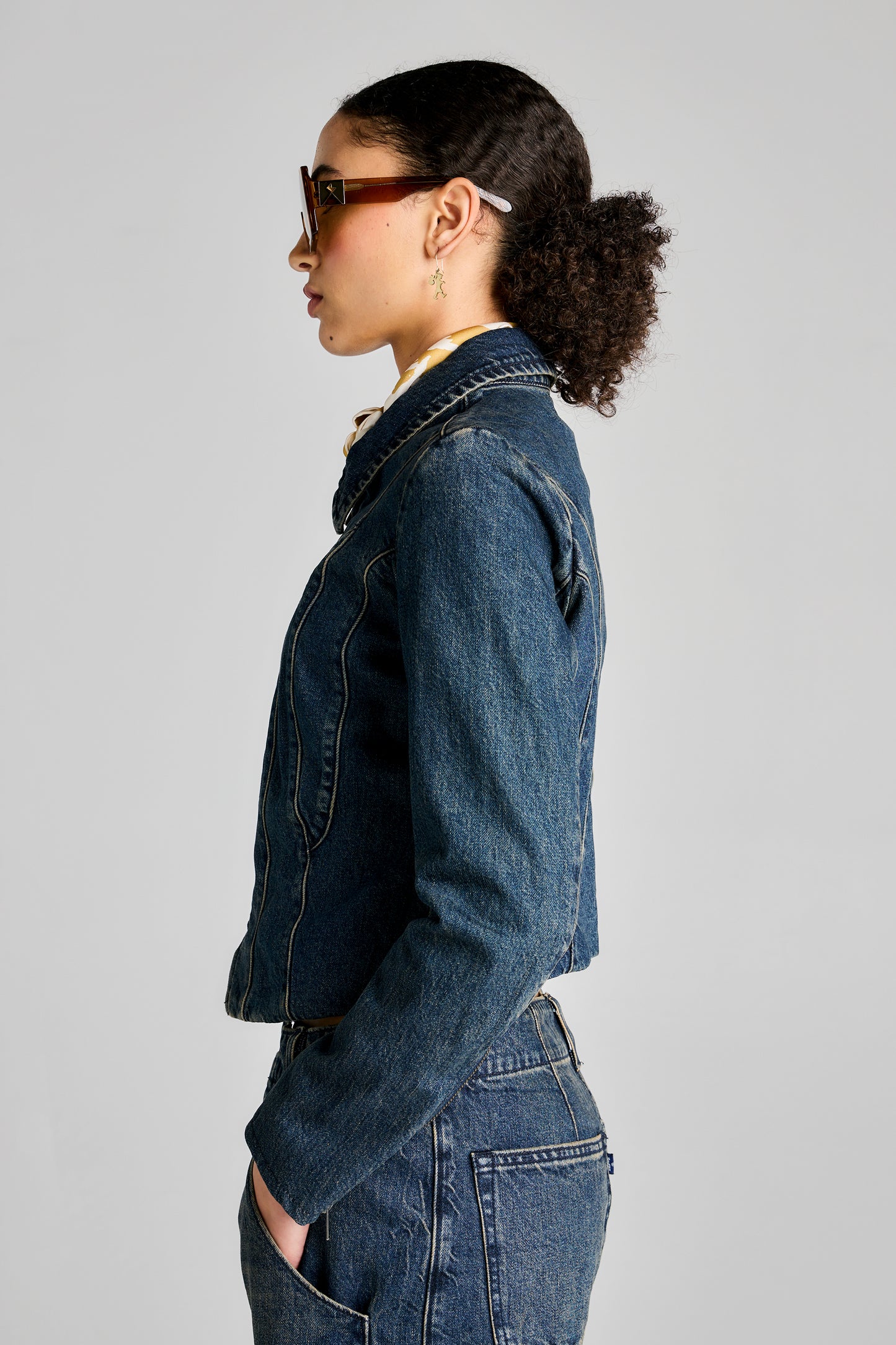 Blue Tab Moto Jacket Black Pearl