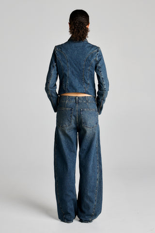 Blue Tab Moto Jacket Black Pearl