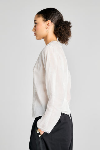 Blue Tab Palmo Blouse White