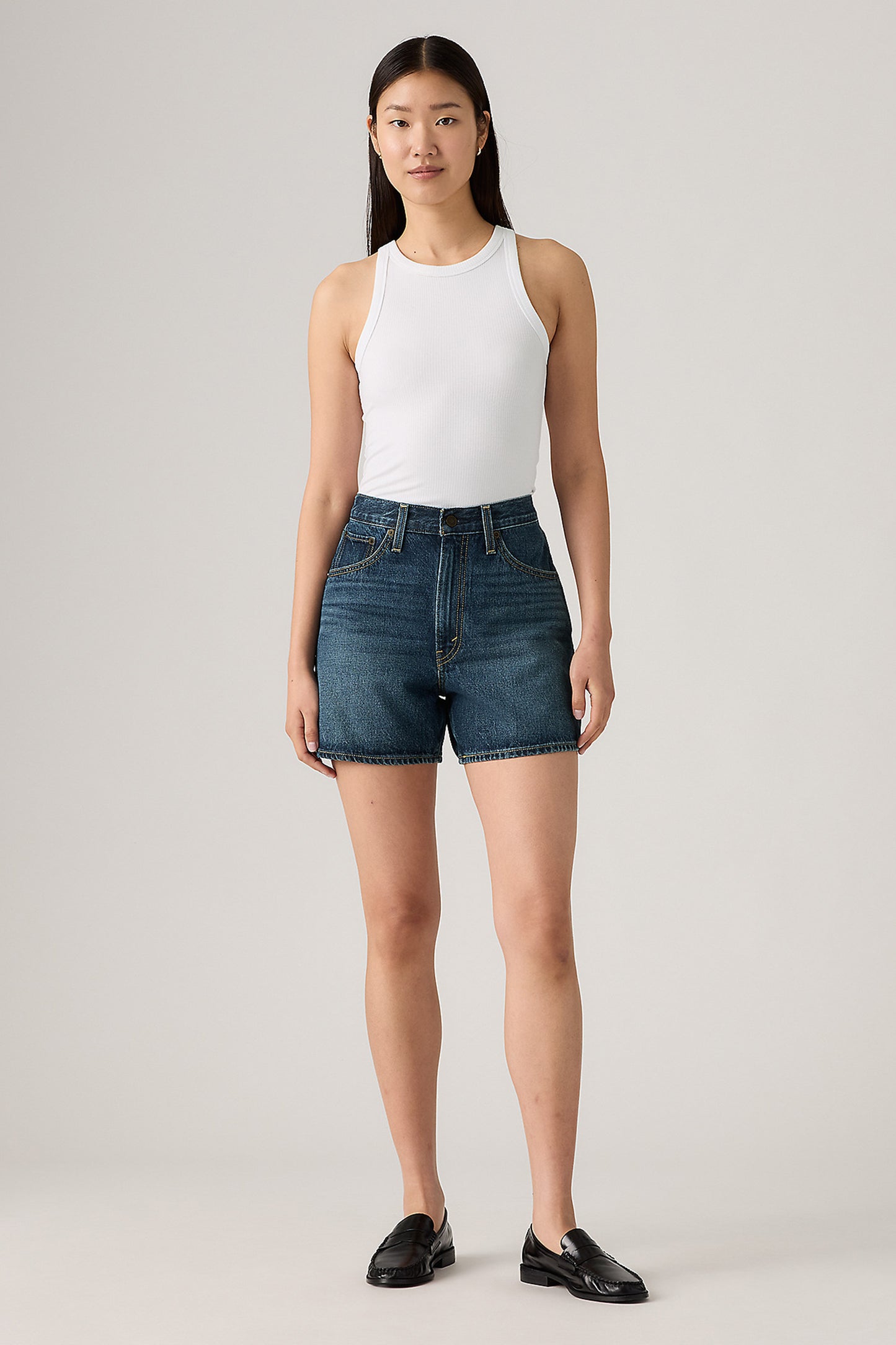 Cinch Mid-Thigh Shorts Cookie Crunch Dark Wash