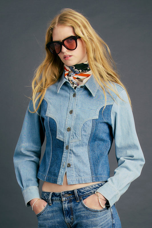 Blue Tab Roper Shacket Senorita