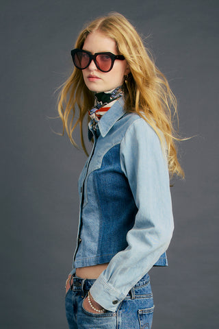 Blue Tab Roper Shacket Senorita