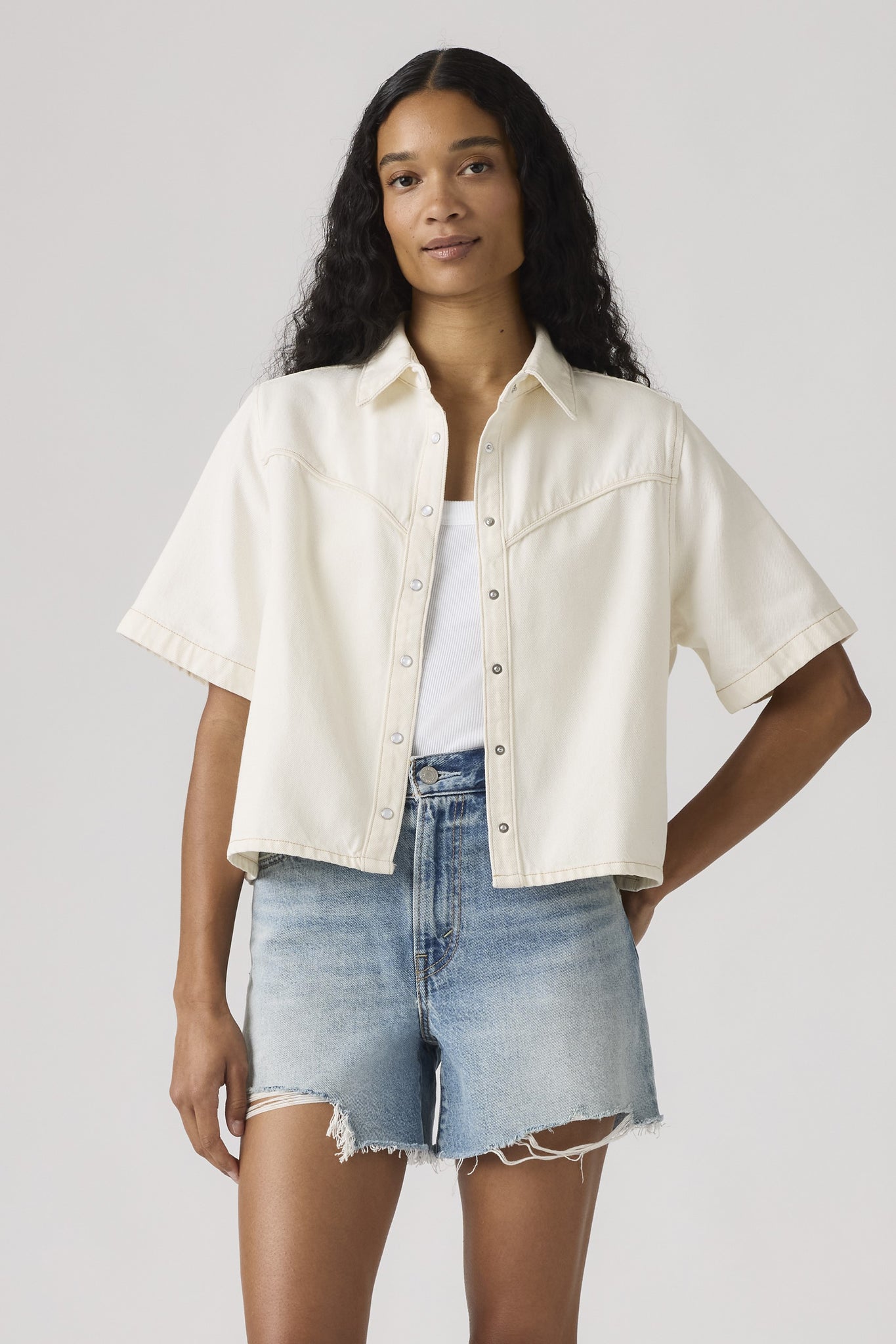 Logan Short Sleeve Denim Shirt Truth Slip